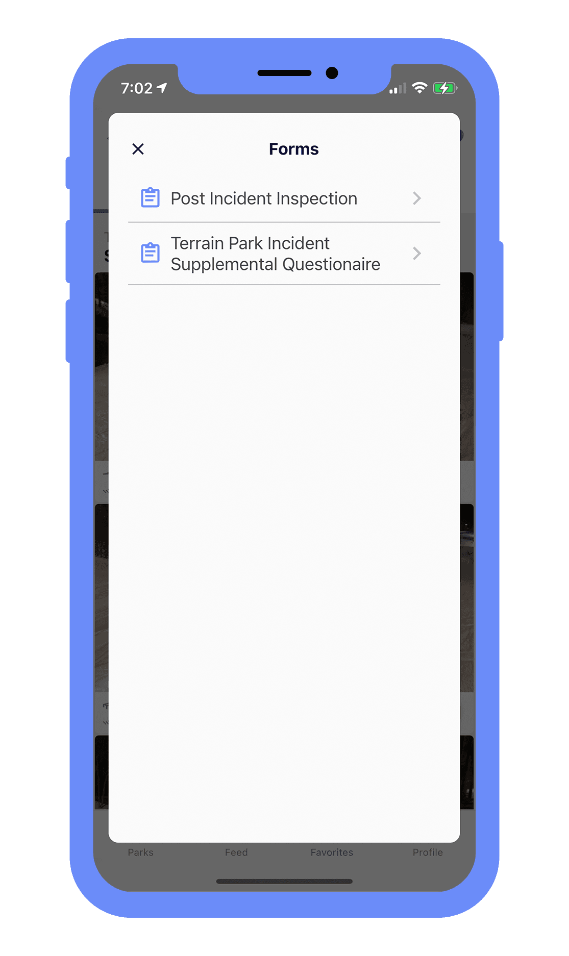 Custom forms interface