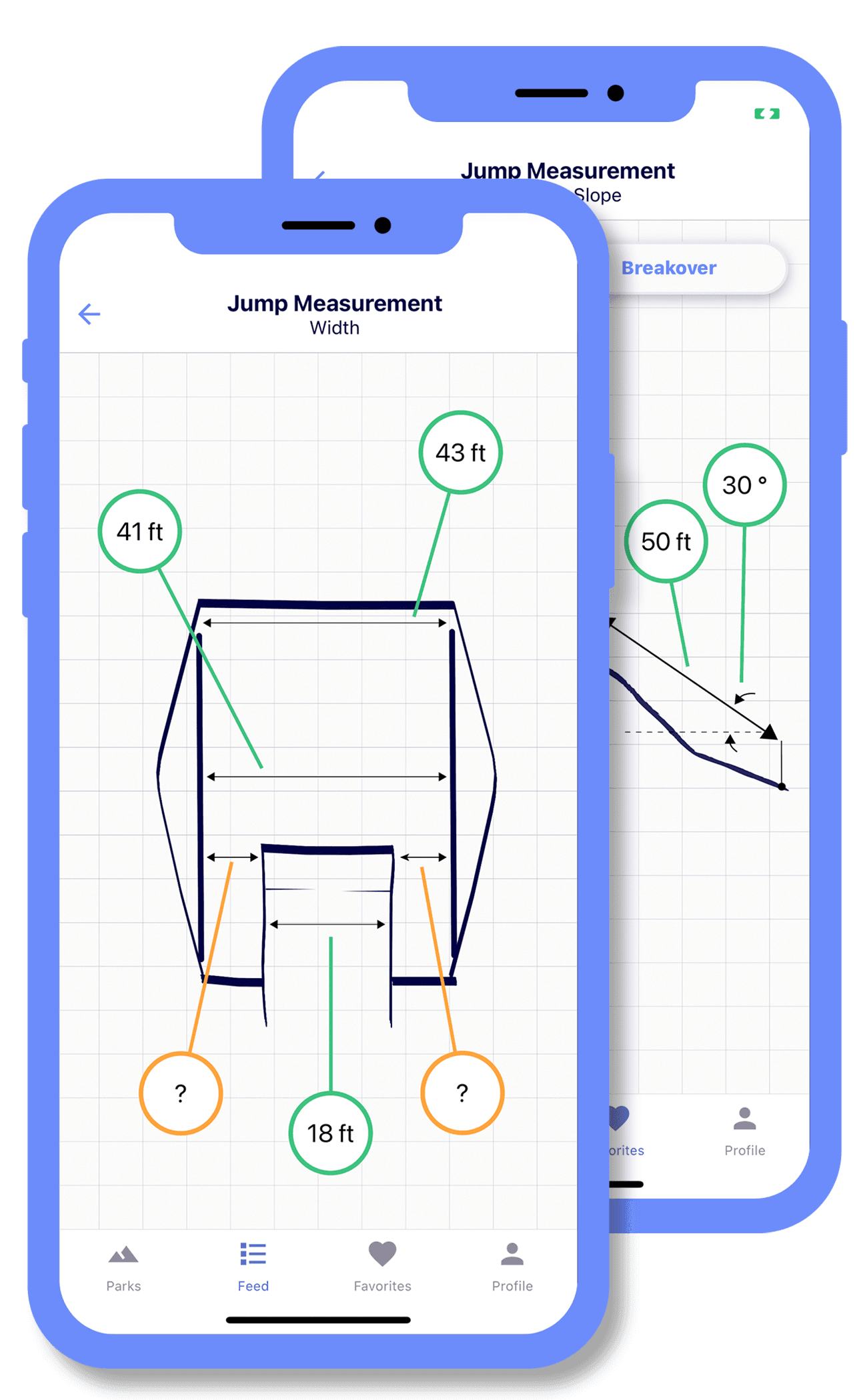 Jump measurement interface
