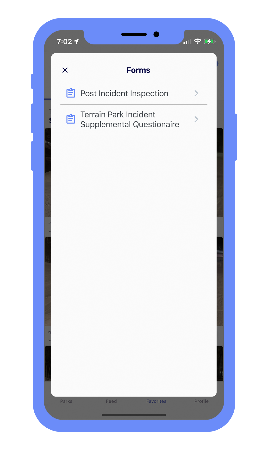 Custom forms interface